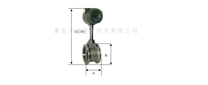 法兰卡装涡街草莓视频APP黄污安装尺寸(图1)